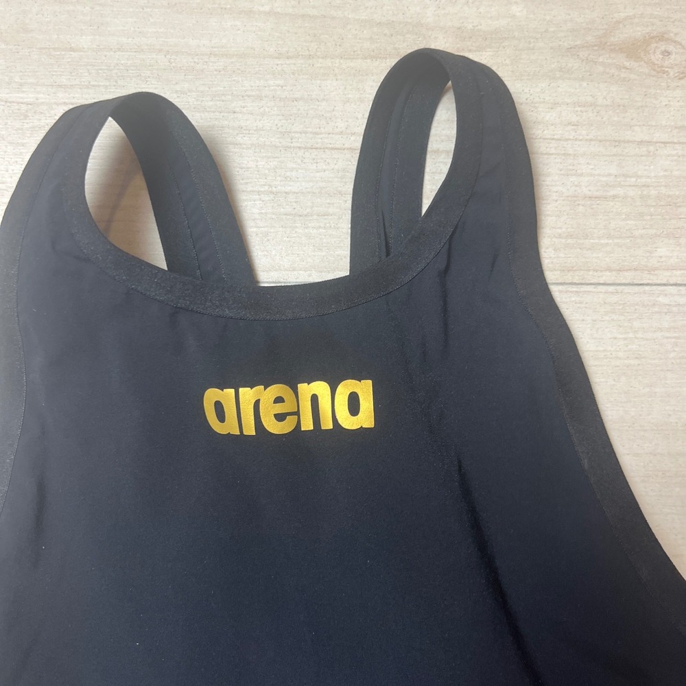 Arena Powerskin Carbon Air 2 Open Back Racing Swimsuit Black Gold US 22 - Picture 2 of 9